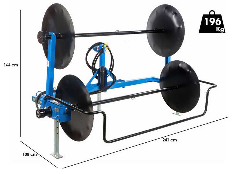 Zanon AVR-250 - Avvolgirete per olive - Motore idraulico - Supporto doppia bobina incluso