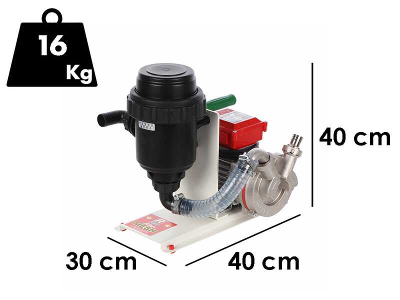 Rover MESH 5000 Novax - Pompa elettrica da travaso per acque sporche con filtro a rete - 1.0 HP