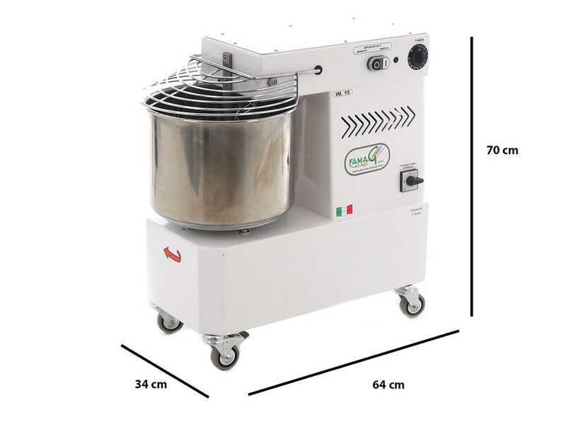 OUTLET - PICCOLI DIFETTI ESTETICI - Famag IM 15/230 1 Velocit&agrave; - Impastatrice a spirale 12 Kg