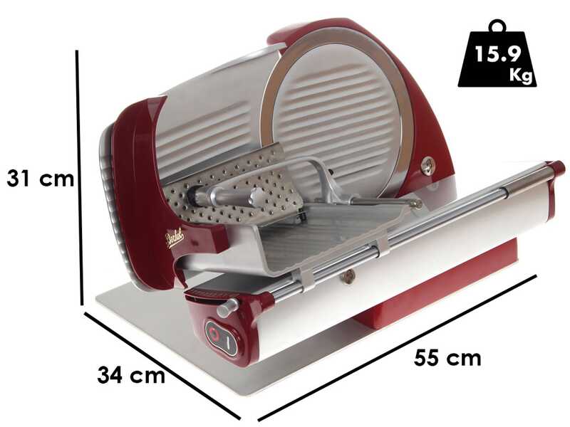 OUTLET - DIFETTI ESTETICI - Berkel Home Line HL250 Rossa - Affettatrice con lama in acciaio cromato da 250 mm