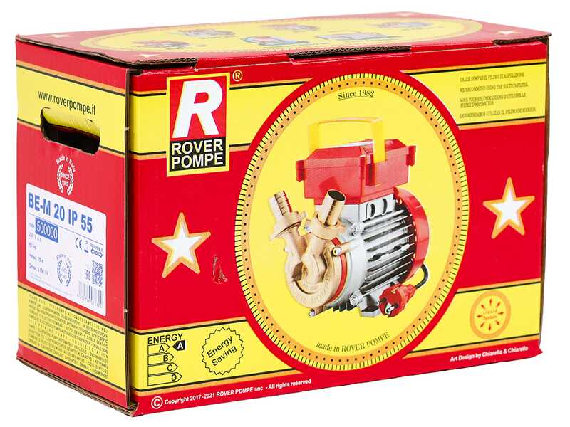 Rover BE-M 20 IP 55 - Pompa elettrica da travaso in bronzo con protezione IP55 - Monofase - 230V