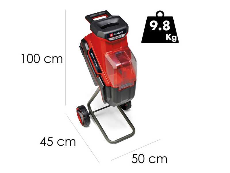 Einhell REDAXXO 36/25 - Biotrituratore a batteria 36V - con sacco di raccolta - 2x18V/4Ah