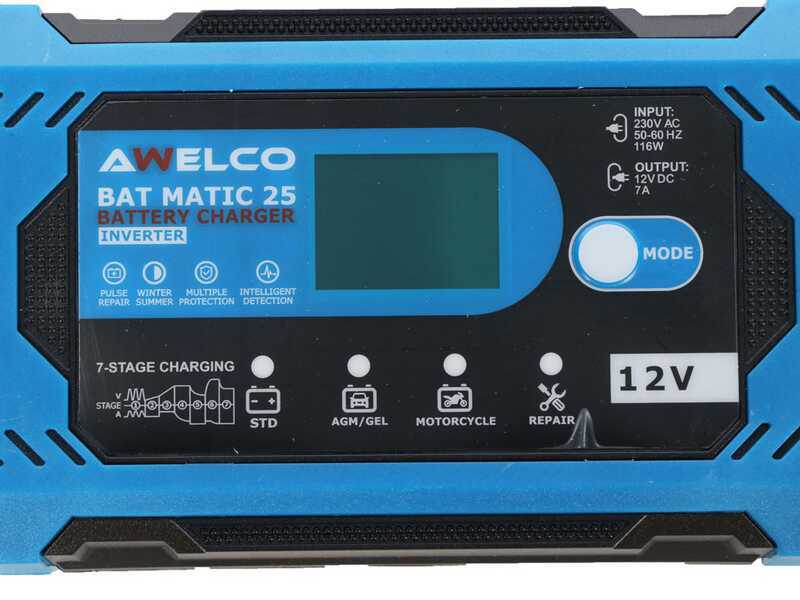 Awelco BAT MATIC 25 - Caricabatterie e mantenitore di carica - 12V
