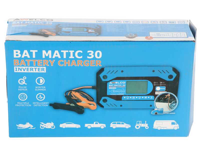 Awelco BAT MATIC 30 - Caricabatterie e mantenitore di carica - 12/24V