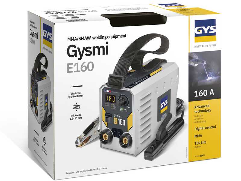 Gys Gysmi E160 - Saldatrice Inverter (MMA) - Kit con maschera - Corrente continua (DC)