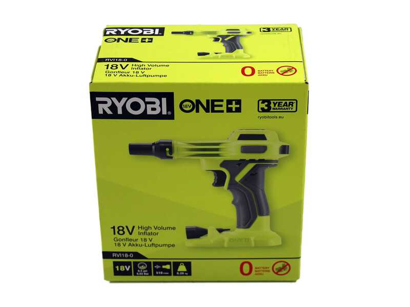 Ryobi RVI18-0 - Compressore a batteria portatile - 18V - 4Ah
