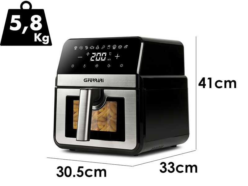 G3 Ferrari Friggisano 2X - Friggitrice ad aria multifunzione 8.5L