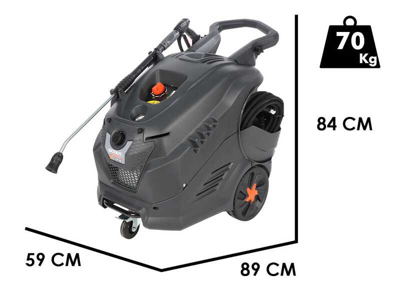 Comet New Scout Evo 160 Classic - Idropulitrice ad acqua calda professionale - 160 bar max - 600 l/h