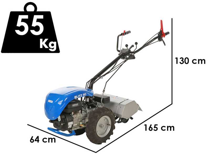 EuroMech BLITZ  50 - Motocoltivatore a benzina - Yagmur R210 - 7 HP