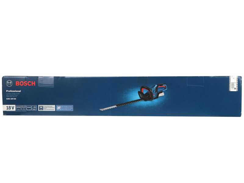 Bosch Professional GHE 18V-60 - Tagliasiepi a batteria 18V/2Ah - Lama da 60 cm