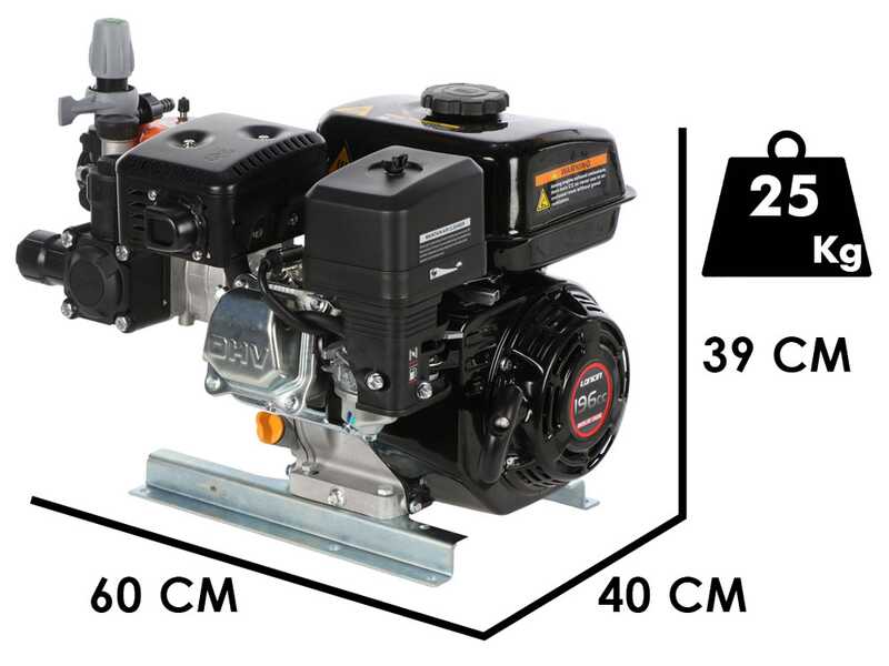 Comet MTP BPX25 PA6 - Motopompa per irrorazione - motore Loncin G200F - versione per acidi e prodotti chimici