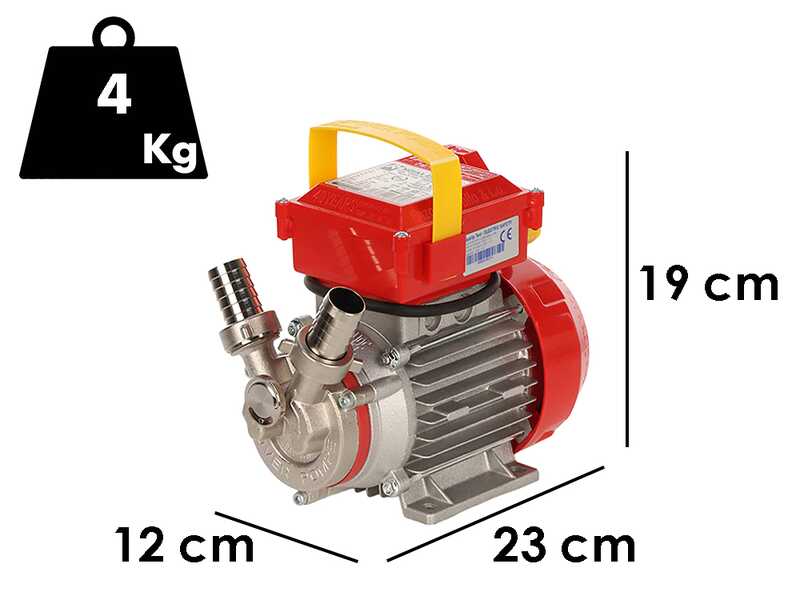 Rover Novax 20 By-Pass - Pompa elettrica da travaso in lega antiossidante - Monofase - 230V