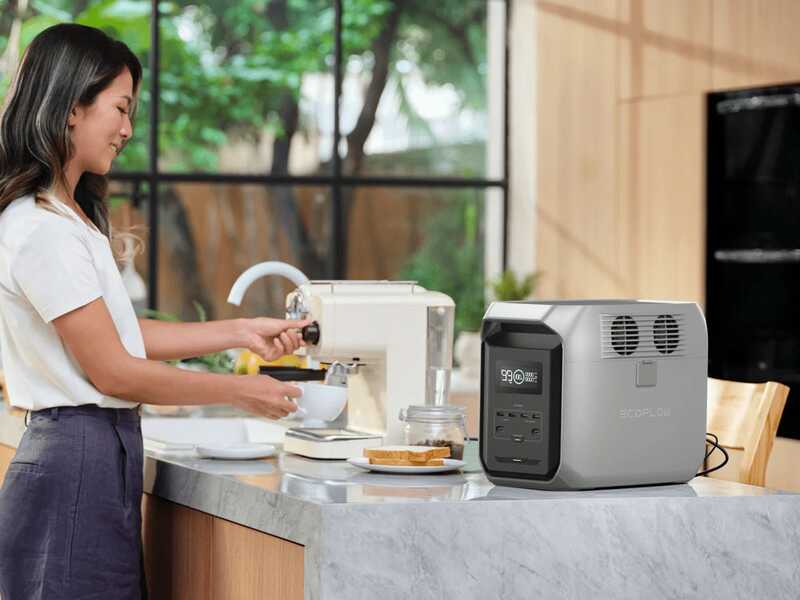 EcoFlow Delta 3 1500 - Batteria PowerStation Portatile - 1800W - 1536 Wh/51.2V