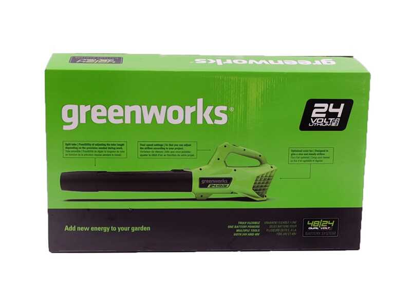 Greenworks G24ABO - Soffiatore assiale a batteria 24V 10Ah