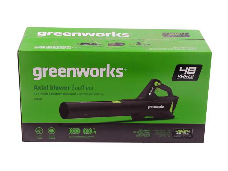 Greenworks G48AB - Soffiatore assiale a batteria 48V 5Ah