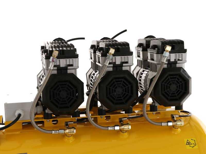 OUTLET - PICCOLI DIFETTI ESTETICI - Stanley DST 370/8/100-3 - Compressore aria elettrico monofase silenziato, oil-less - Motore 3 HP - 100 lt