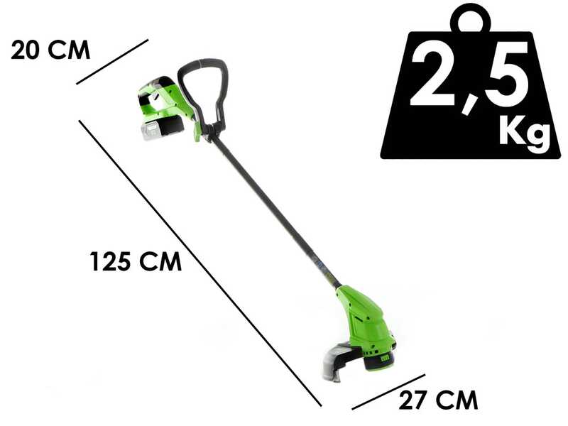 Greenworks G24ST25 - Tagliabordi a batteria - 24V 8Ah