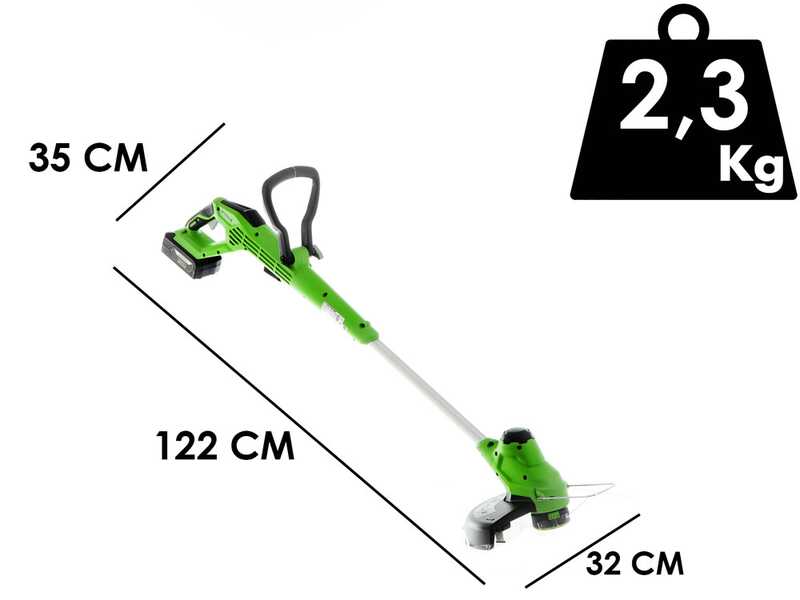 Greenworks G24LT28 - Tagliabordi a batteria - 24V 10Ah