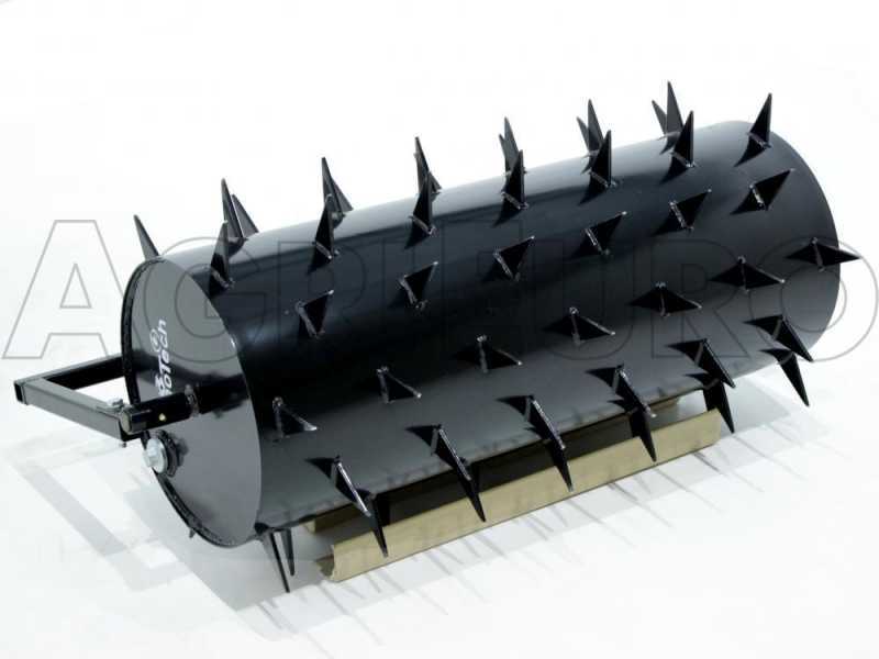 Rullo costipatore dentato 92 cm - arieggiatore trainato in acciaio per trattorino rasaerba