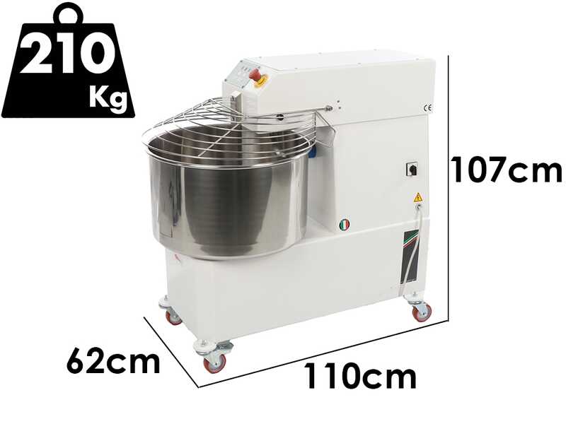 Spiralmac SV60 2 VEL HH PNL - Impastatrice ad alta idratazione a spirale - Capacit&agrave; 60 Kg - Trifase