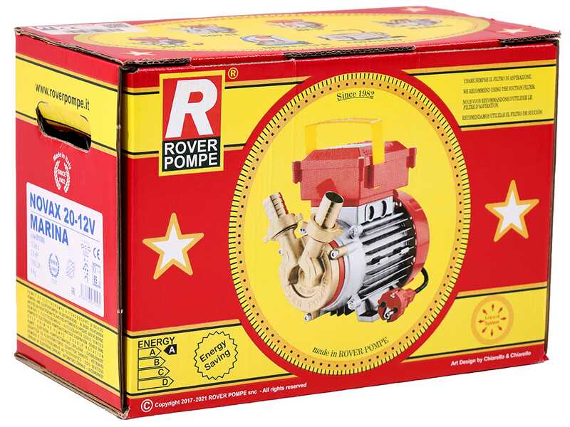 Rover Novax Marina 20 - Pompa elettrica da travaso in lega antiossidante - 12 V