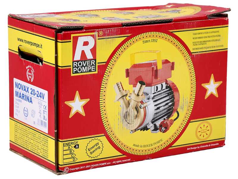 Rover Novax Marina 20 - Pompa elettrica da travaso in lega antiossidante - 24 V