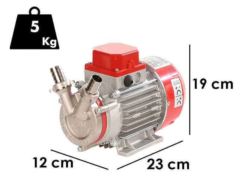 Rover Novax Marina 20 - Pompa elettrica da travaso in lega antiossidante - 24 V