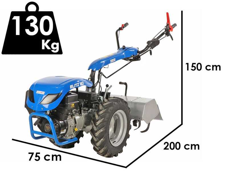EuroMech BLITZ 80 - Motocoltivatore a benzina - B&amp;S Vanguard - 10 HP