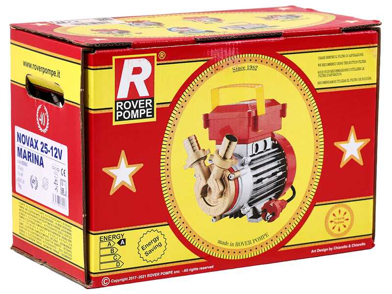 Rover Novax Marina 25 - Pompa elettrica da travaso in lega antiossidante - 12 V
