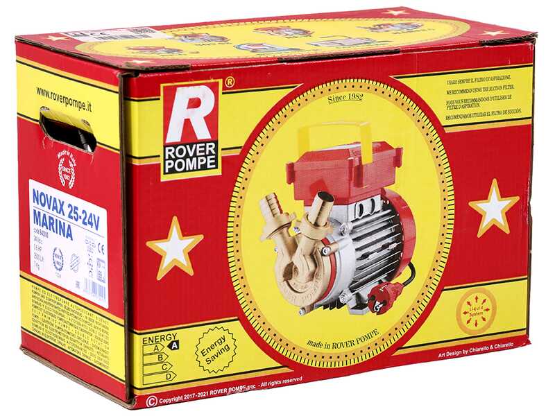 Rover Novax Marina 25 - Pompa elettrica da travaso in lega antiossidante - 24 V