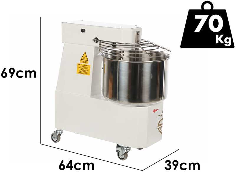 Spiralmac SV20 - Impastatrice a spirale -10 velocit&agrave; - Capacit&agrave; 20 Kg