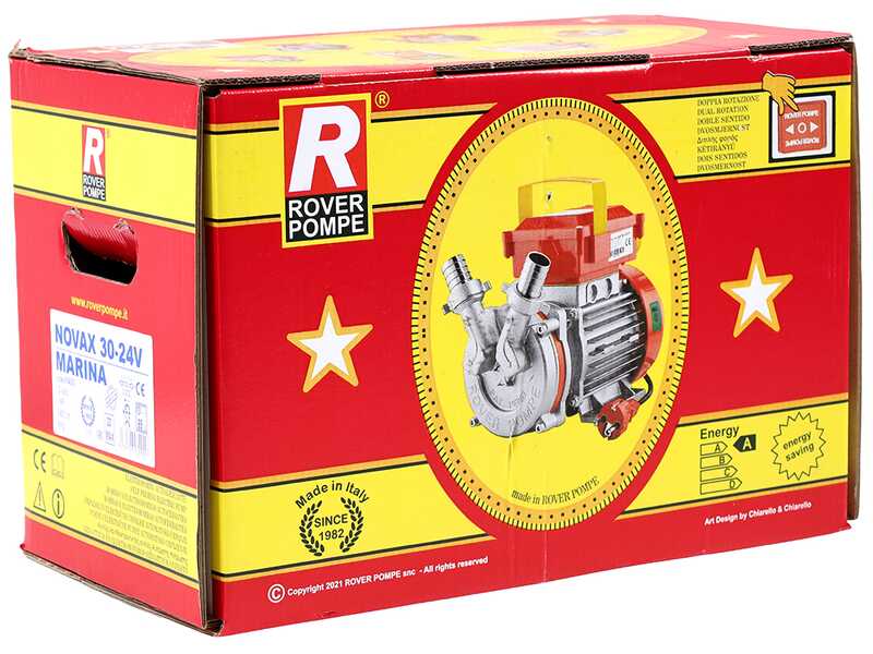 Rover Novax Marina 30 - Pompa elettrica da travaso in lega antiossidante - 24 V
