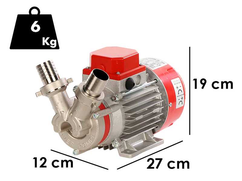 Rover Novax Marina 30 - Pompa elettrica da travaso in lega antiossidante - 24 V