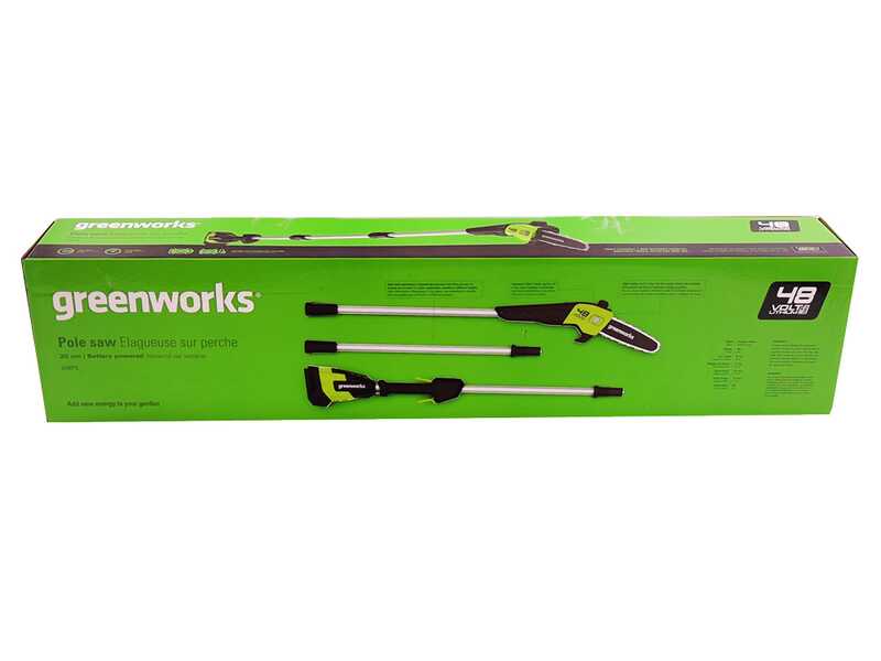 Greenworks G48PS - Potatore su asta di prolunga a batteria 48V -  Batteria 5Ah
