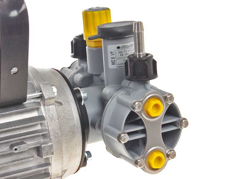 Kit motopompa elettrica da irrorazione con carrello - Comet MTP MC8 EL MNF - Per prodotti chimici e acidi