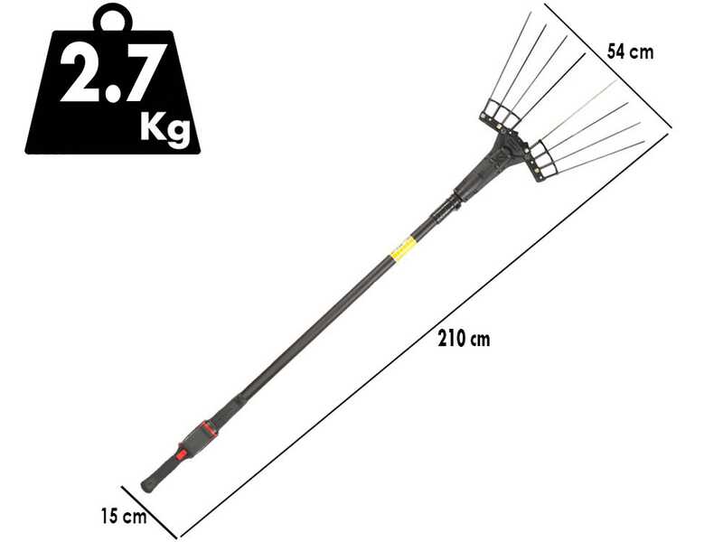 Zanon Kit Olive Light 2 - Abbacchiatore e forbice a batteria - Asta telescopica 210/340 cm - 4 x 14,4V 2,5Ah - Diametro di taglio 35mm