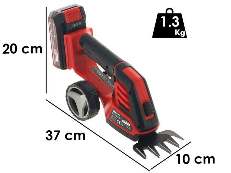 Einhell GE-CG 18/100 Li T - Forbice tagliaerba a batteria con asta - 18V 5.2Ah
