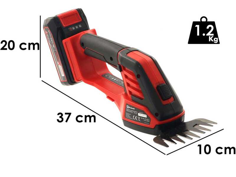 Einhell GE-CG 18/100 Li - Forbice tagliaerba a batteria - Tagliasiepi - 18V 5.2Ah