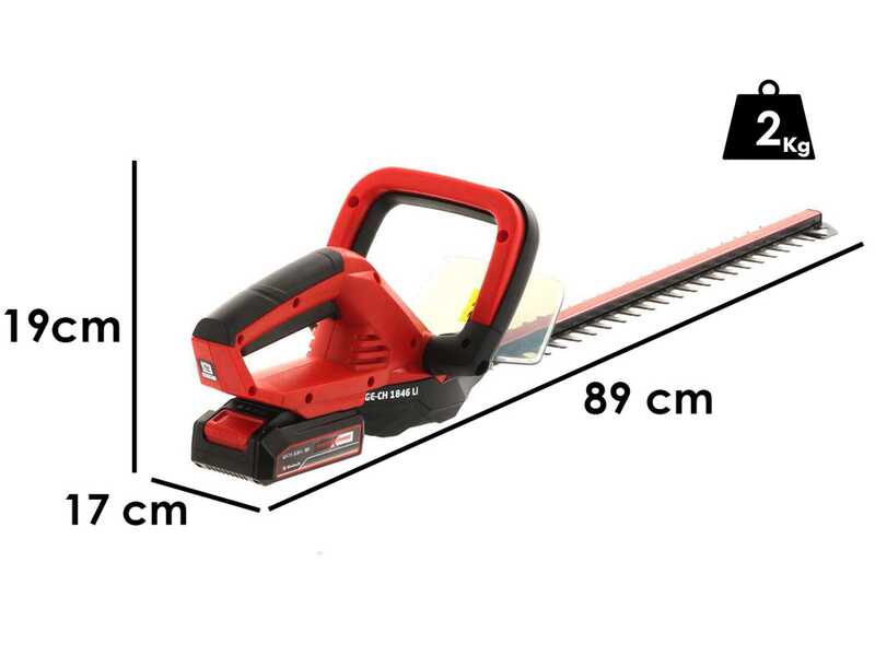 Einhell GE-CH 1846 Li PXC - Tagliasiepi a batteria 18V 4Ah - Lama da 46 cm
