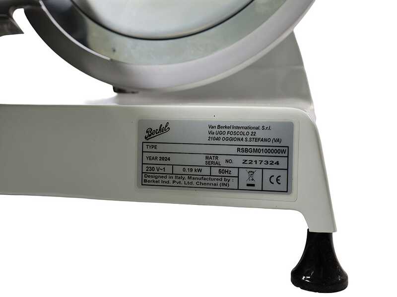 Berkel Red Line 250 Bianca - Affettatrice con lama in acciaio cromato da 250 mm