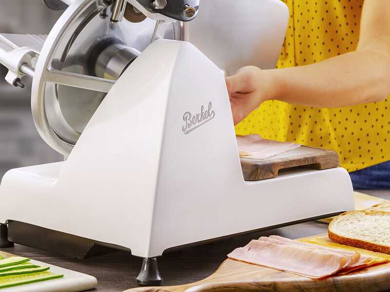 Berkel Red Line 250 Bianca - Affettatrice con lama in acciaio cromato da 250 mm