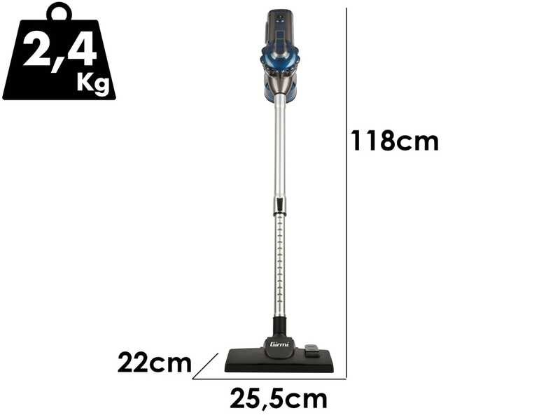 Girmi AP74 - Aspirapolvere - Scopa elettrica 2 in 1 - 600W