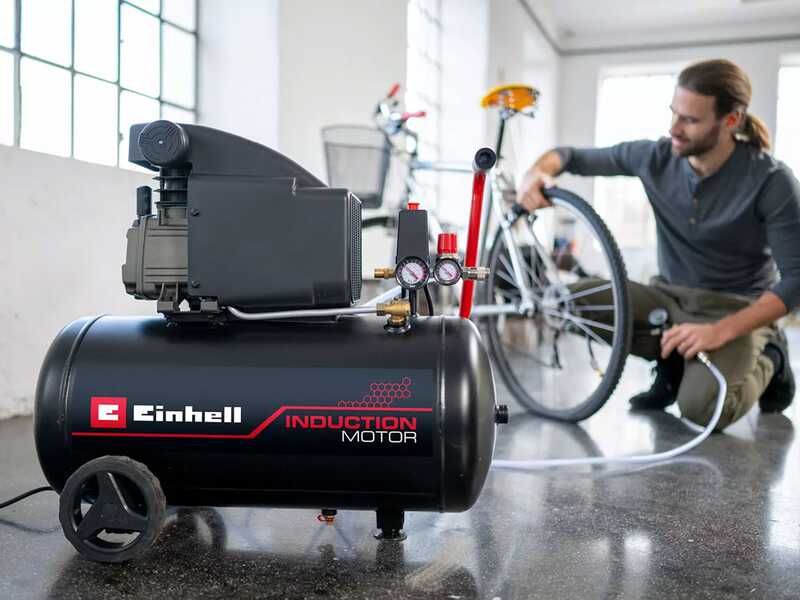 Einhell TE-AC 270/50/10 - Compressore aria elettrico carrellato - Motore 2.5 HP - 50 lt