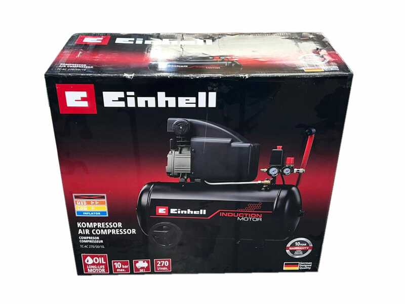 Einhell TE-AC 270/50/10 - Compressore aria elettrico carrellato - Motore 2.5 HP - 50 lt