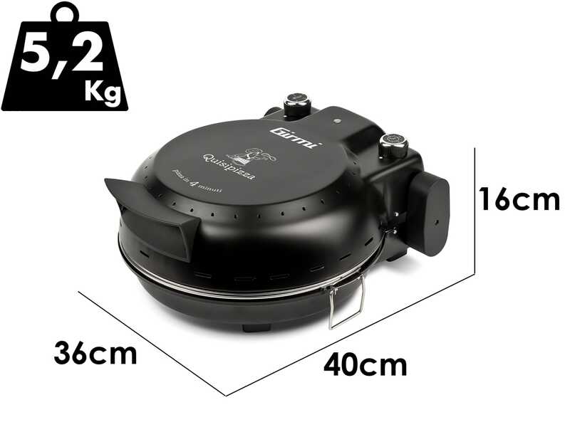 Girmi Quisipizza FP5000 - Forno Pizza Elettrico - Pietra refrattaria