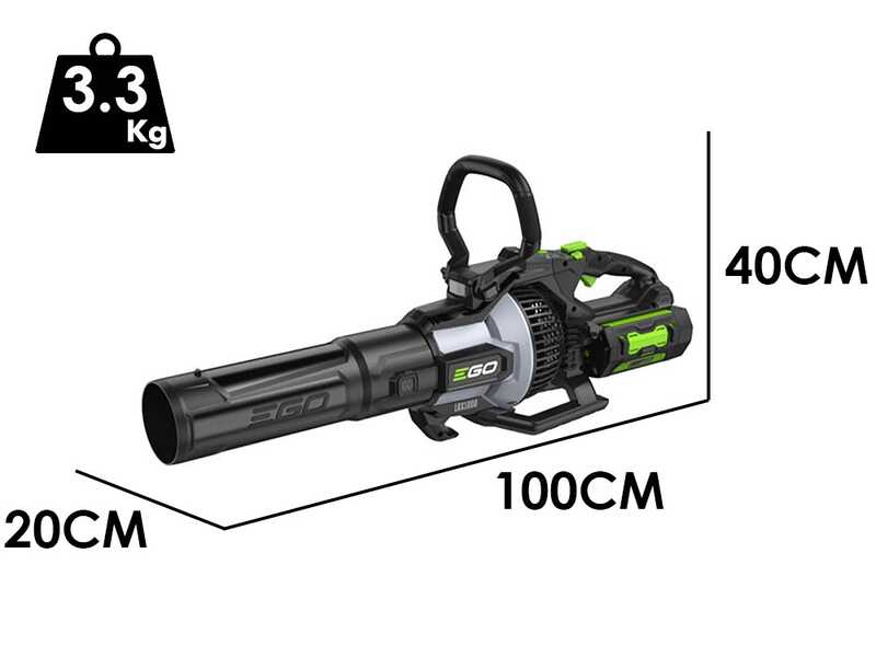EGO LBX1000 - Soffiatore a batteria - Luce LED e display LCD - 56V - SENZA BATTERIA E CARICABATTERIA