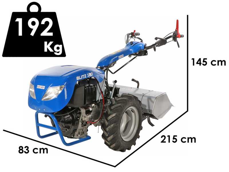 EuroMech BLITZ 120 - Motocoltivatore diesel - Kohler KD15-440 - 12 HP - Avviamento elettrico