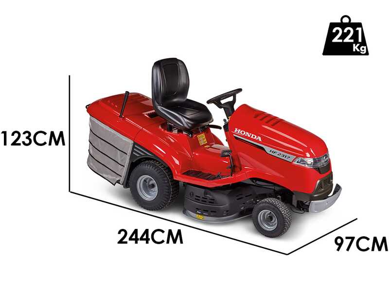 Honda HF 2317 HME - Trattorino tagliaerba - Cambio idrostatico - Motore Honda GCV530 - Cesto di raccolta
