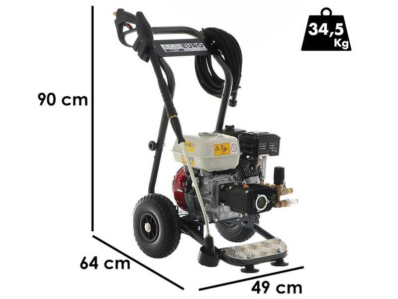 OUTLET - SENZA IMBALLO ORIGINALE - Idropulitrice a scoppio professionale BWD-K 11/200 - 200 bar - Motore Honda GX200