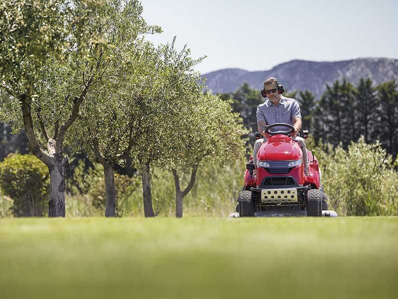 Honda HF 2417 HTE - Trattorino tagliaerba - Cambio idrostatico - Motore Honda GCV530 - Cesto di raccolta con svuotamento elettrico e mulching